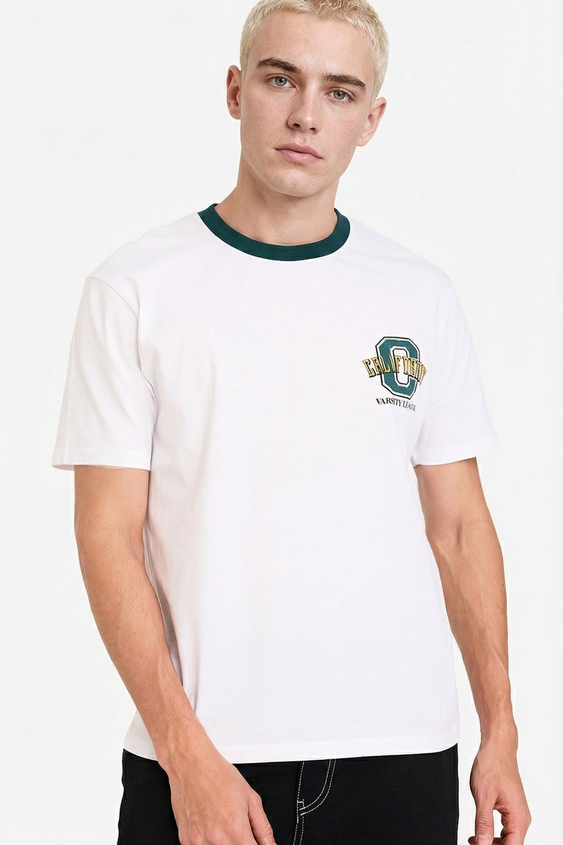 ديفاكتو تيشيرت قطن نص كم قصة عادية برقبة مستديرة - Image 1